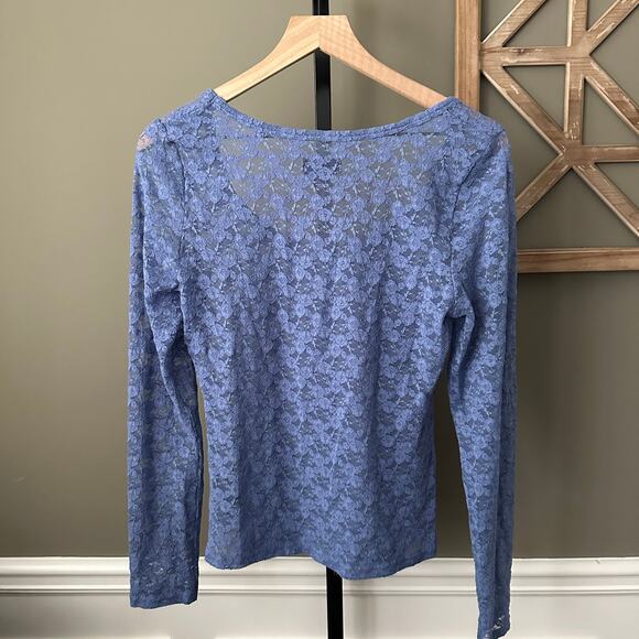 Anthropologie Maeve Long Sleeve Lace Layering Top Medium - Picture 5 of 5